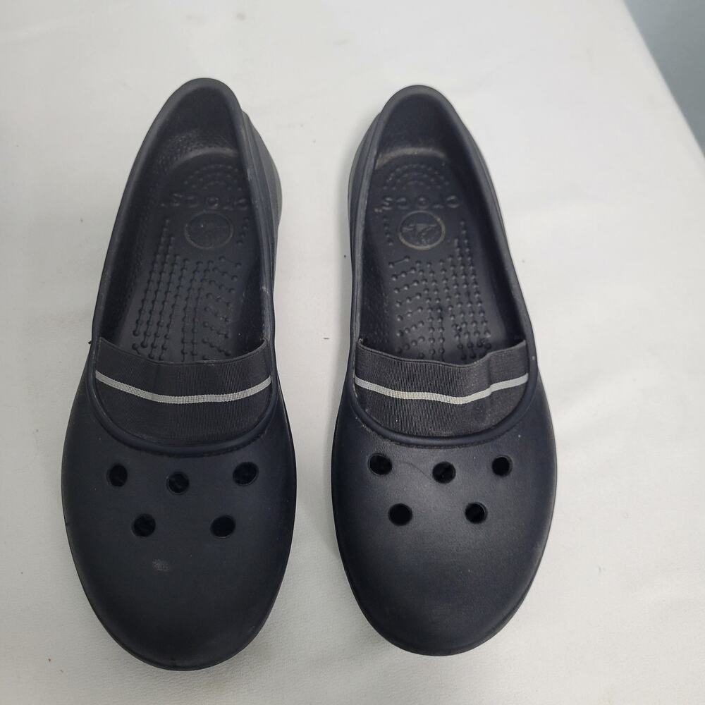 Crocs Black Juneau Ballet Flats Slip On Shoes Size 9 32126-2865 - Picture 6 of 6